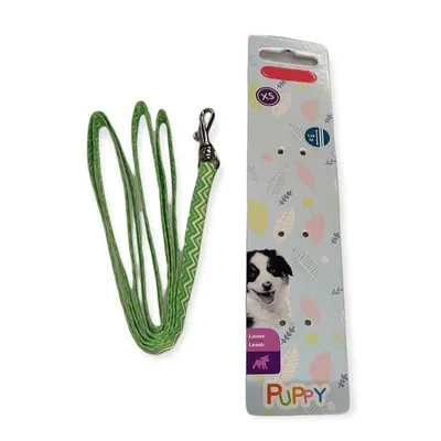 animallparadise - Laisse verte PUPPY PIXIE 8 mm x 1,20m pour chiots