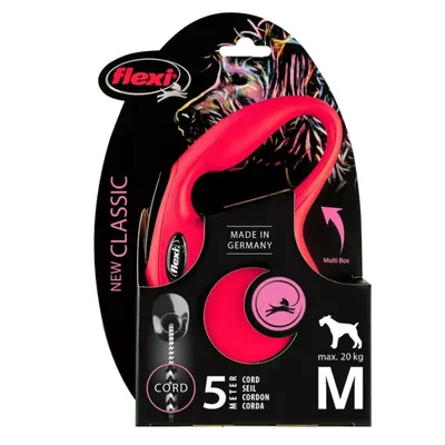 FLEXI - Laisse Flexi Classic Cordon M 5 m  chiens max 20 Kg