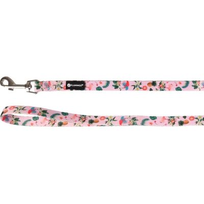 Laisse SERA rose 120 cm x 15 mm, pour chiens.