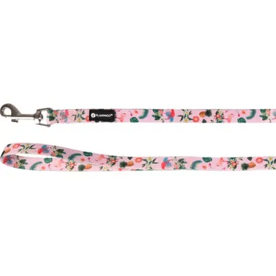 Laisse SERA rose 120 cm x 15 mm, pour chiens.