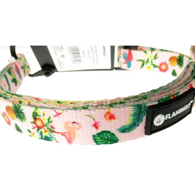 Laisse SERA rose 120 cm x 15 mm, pour chiens.