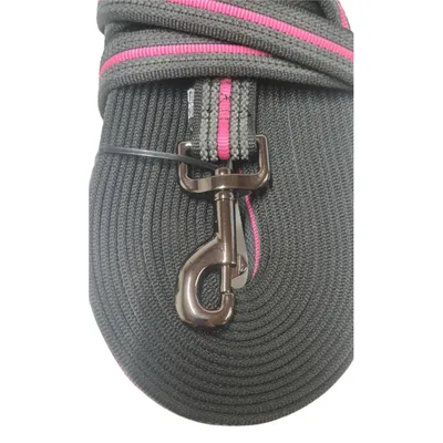 animallparadise - Laisse d'entraînement en nylon. 10 mètres x 25 mm.  rose.