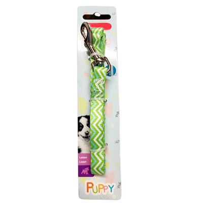 Laisse nylon PUPPY PIXIE longueur 1,20 m vert pour chiot,