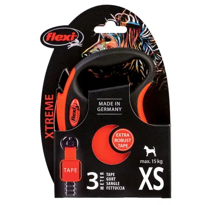 FLEXI - Laisse Flexi Xtreme XS sangle 3 mètres chiens max 15 Kg