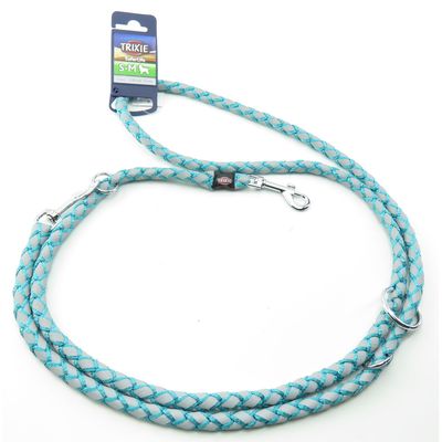 Laisse Cavo Reflect ø12mm x  2 mètres  S-M. réglable océan pour chien