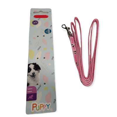 Laisse rose PUPPY MASCOTTE 1,20m pour chiots