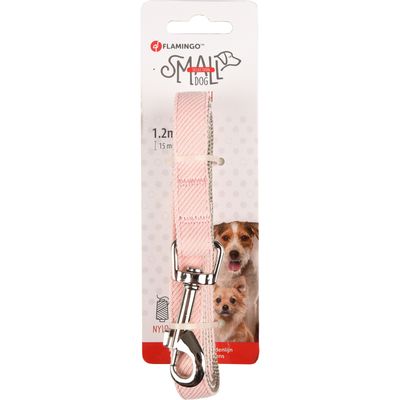 Laisse Small dog rose  120 x 1.5 cm pour chiens.