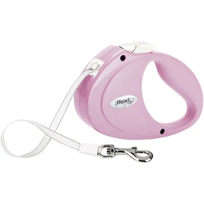 Laisse Flexi PUPPY XS 2 mètres rose sangle pour chien max 12 kg