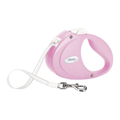 Laisse Flexi PUPPY XS 2 mètres rose sangle pour chien max 12 kg