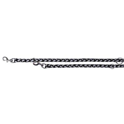 Laisse Cavo Reflect ø12mm x  2 mètres  S-M. réglable Noir. pour chien