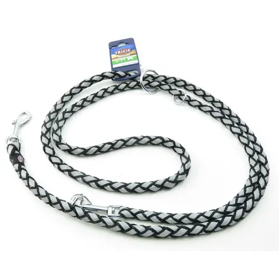 Trixie - Laisse Cavo Reflect ø12mm x  2 mètres  S-M. réglable Noir. pour ch Trixie - Laisse Cavo Reflect ø12mm x  2 mètres  S-M. réglable Noir. pour ch