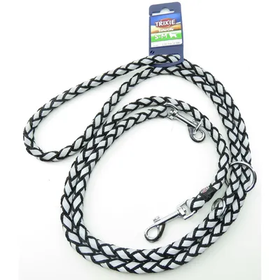 Trixie - Laisse Cavo Reflect ø12mm x  2 mètres  S-M. réglable Noir. pour ch