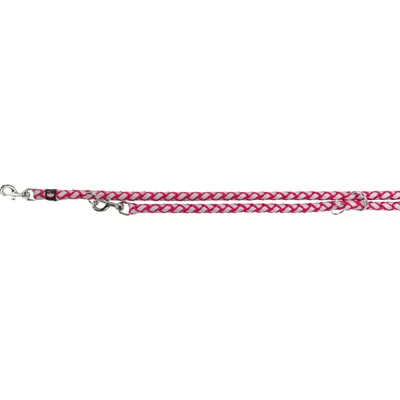 Trixie - Laisse Cavo Reflect ø12mm x 2 M Fushia réglable pour chien