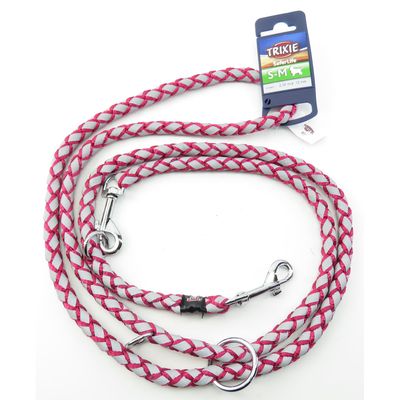 Laisse Cavo Reflect ø12mm x 2 M Fushia réglable pour chien