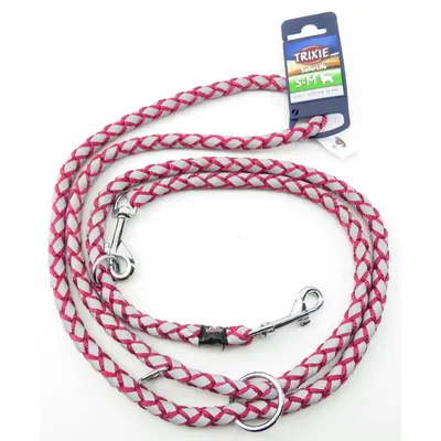 Trixie - Laisse Cavo Reflect ø12mm x 2 M Fushia réglable pour chien
