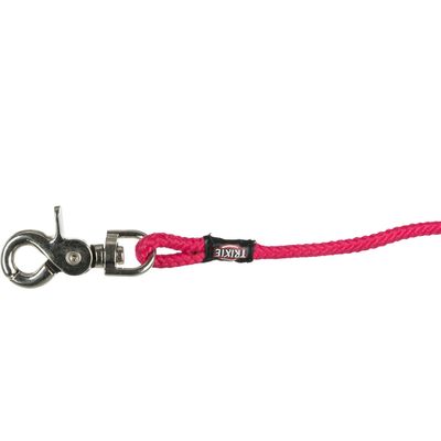 Laisse à pister, ø 6 mm x 5 M rose ronde sans dragonne, pour chien