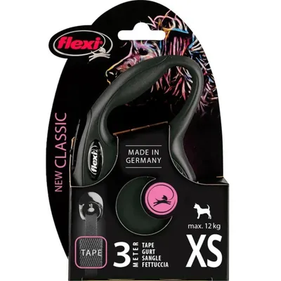 FLEXI - Laisse Flexi Classic sangle XS 3 m e chiens jusqu'à 12 Kg