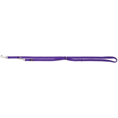 Laisse 10 mm x 2 M  XS réglable double épaisseur violet. pour chien