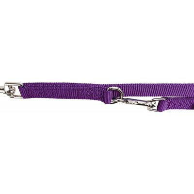 Laisse 10 mm x 2 M  XS réglable double épaisseur violet. pour chien