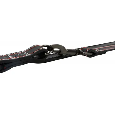 Trixie - Laisse 15 mm x  2 M en cuir réglable. anthracite. pour chien