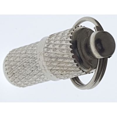 1 tube porte adresse pour collier pour chien et chat - couleur argent
