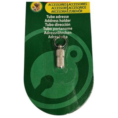 Tube adresse métal, pour chat ou chien.