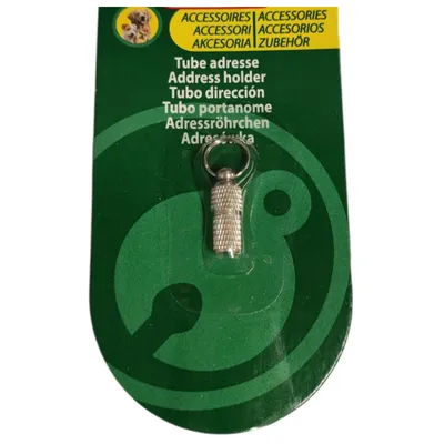 animallparadise - Tube adresse métal, pour chat ou chien.