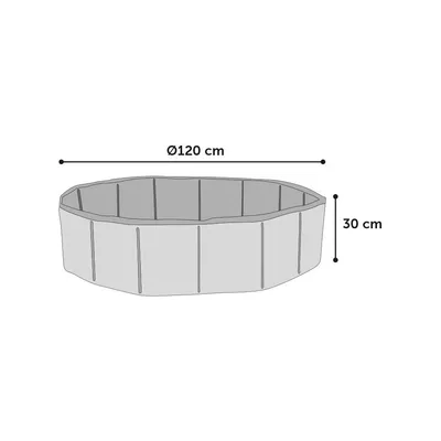 Flamingo - Piscine pour chien ø 120 x 30 cm  couleur