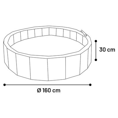 Piscine avec jet d'eau ø 160 x 30 cm  et gris pour chien
