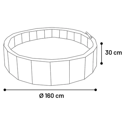 Piscine avec jet d'eau ø 160 x 30 cm  et gris pour chien