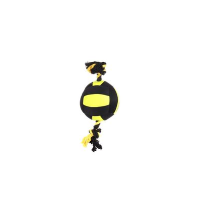 Une balle Aquatic pour Chien Noir/Jaune 18 cm
