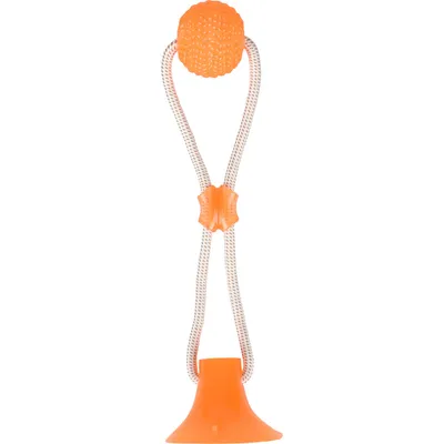 Flamingo - Jouet avec ventouse et balle. gamme ZUKI couleur orange pour chi