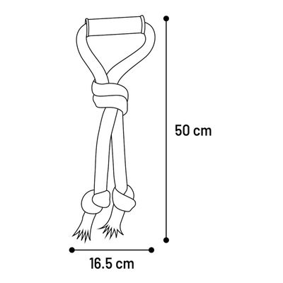 Jouet Corde à tirer avec 3 nœuds Camouflage 50 cm pour chien