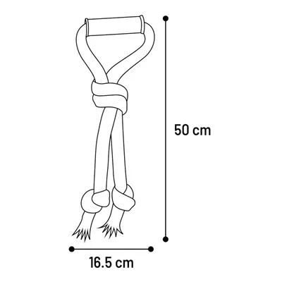 Jouet Corde à tirer avec 3 nœuds Camouflage 50 cm pour chien