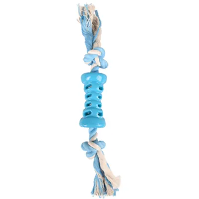 jeux Tube + corde  35 cm LINDO en TPR pour chien