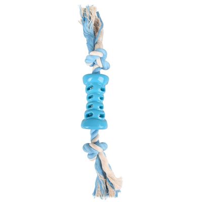 jeux Tube + corde  35 cm LINDO en TPR pour chien