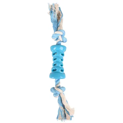 jeux Tube + corde  35 cm LINDO en TPR pour chien