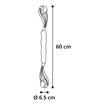 Bâton tissé Movas avec balle de tennis 60 cm jeux pour chien