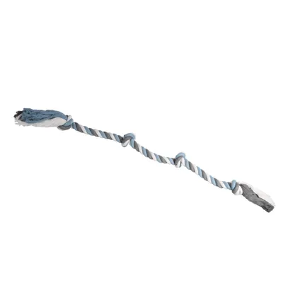 Jouet corde XXL avec 4 nœuds Bleu  ø 12 cm x 150 cm pour chien