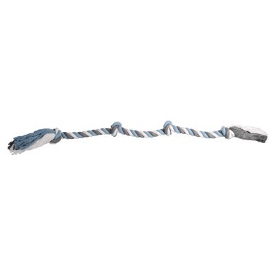 Jouet corde XXL avec 4 nœuds Bleu  ø 12 cm x 150 cm pour chien