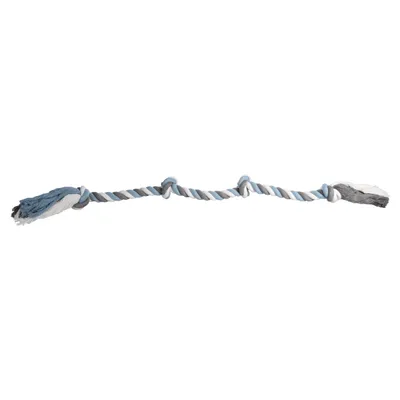 Jouet corde XXL avec 4 nœuds Bleu  ø 12 cm x 150 cm pour chien