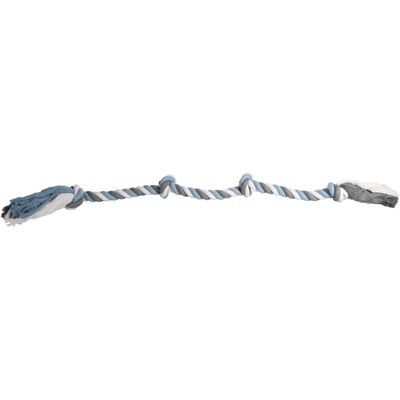 Jouet corde XXL avec 4 nœuds Bleu  ø 12 cm x 150 cm pour chien