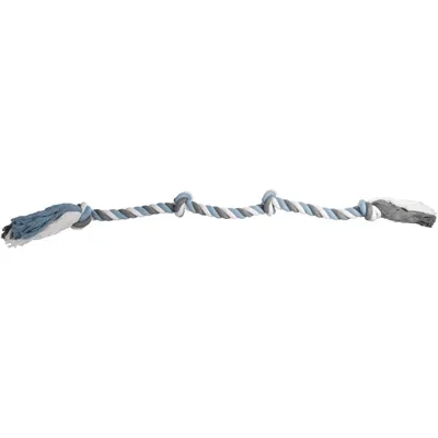 Jouet corde XXL avec 4 nœuds Bleu  ø 12 cm x 150 cm pour chien