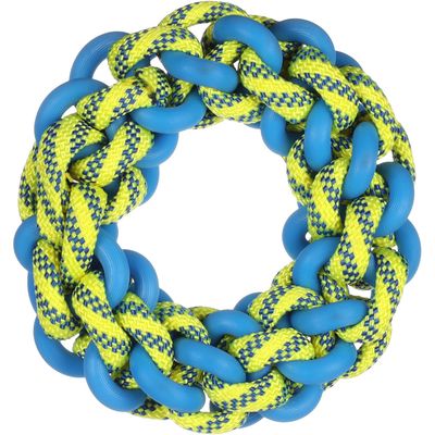 Flamingo - Jouet flottant Anneau Corde Bleu & Jaune ø 17 cm x 5 cm pour chi
