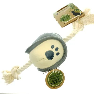 Jouet balle et corde Natural fun taille ø 8  x 33 cm pour chien