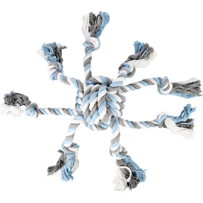 jeux Balle nouée Octopus Bleu Jim ø 17 cm x 70 cm pour chien