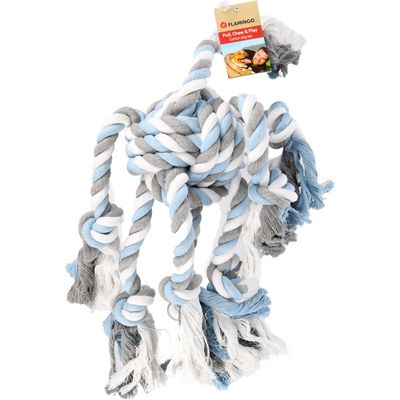 jeux Balle nouée Octopus Bleu Jim ø 17 cm x 70 cm pour chien