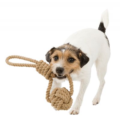 Corde de jeu avec balle tressée pour chien ø 8/35cm.