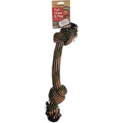 Jouet Corde avec 2 nœuds Camouflage ø 10 x 53 cm pour chien