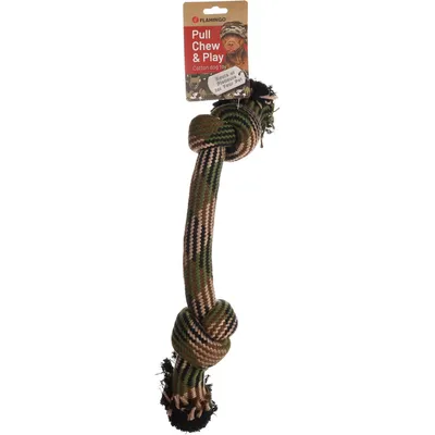 Jouet Corde avec 2 nœuds Camouflage ø 10 x 53 cm pour chien